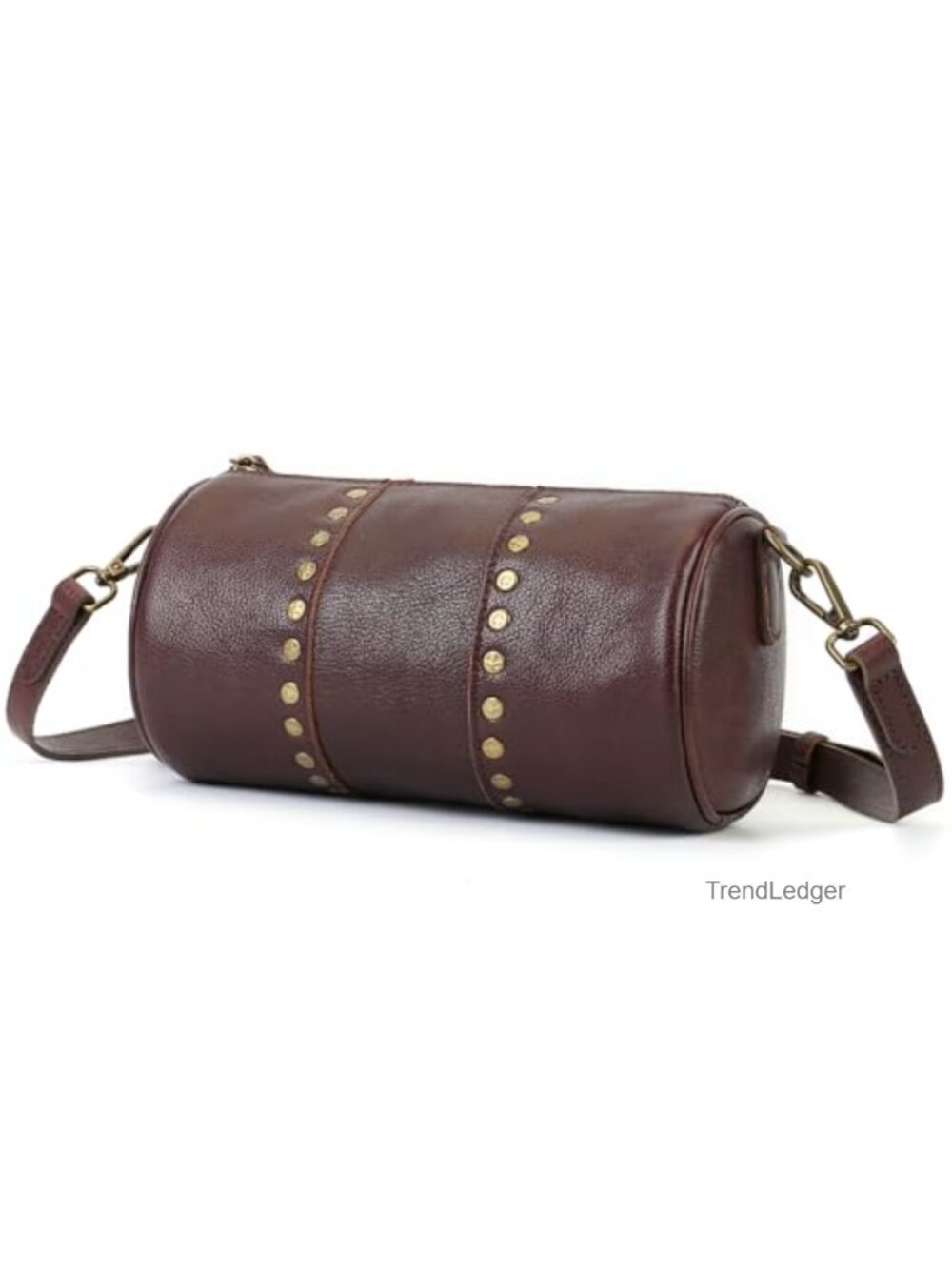 Genuine Leather Crossbody Bag Studded Boho Shoulder Purse for Women